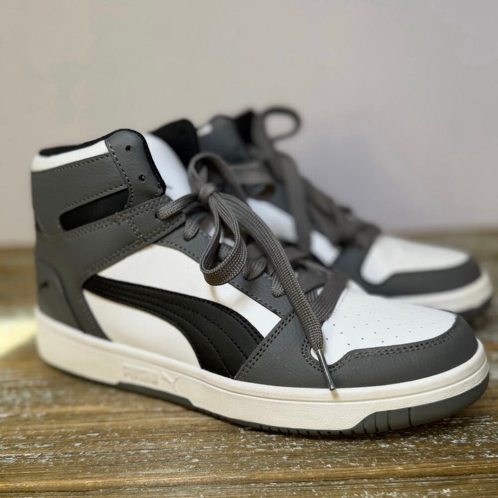 PUMA Rebound Layup High Top  Mens Gray White Sneakers Casual Shoes 36957344